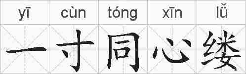 一寸同心缕的拼音