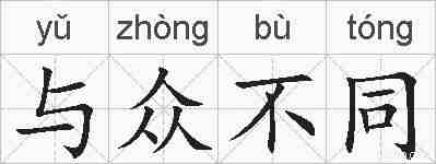 与众不同的拼音