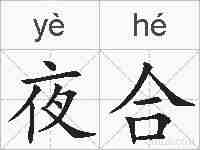 夜合的拼音