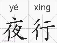 夜行的拼音