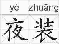 夜装的拼音