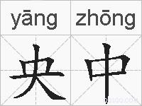 央中的拼音