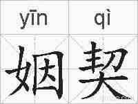 姻契的拼音
