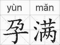 孕满的拼音