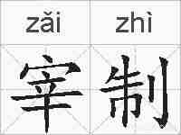 宰制的拼音