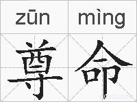 尊命的拼音