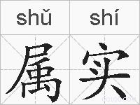 属实的拼音