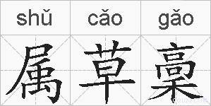 属草稾的拼音