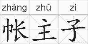 帐主子的拼音