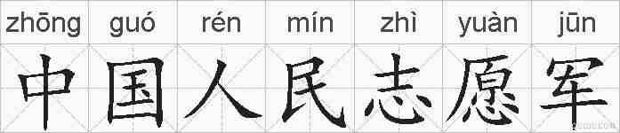 中国人民志愿军的拼音