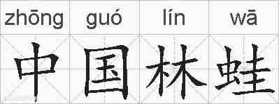 中国林蛙的拼音