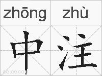 中注的拼音