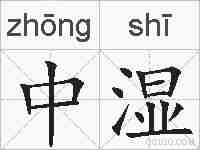 中湿的拼音