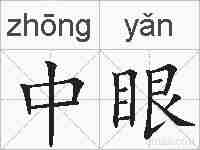 中眼的拼音