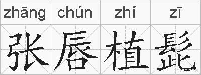 张唇植髭的拼音