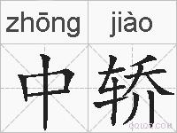 中轿的拼音