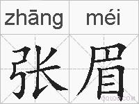 张眉的拼音