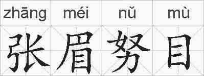 张眉努目的拼音