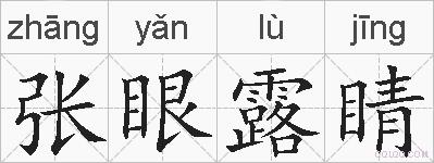 张眼露睛的拼音