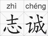 志诚的拼音