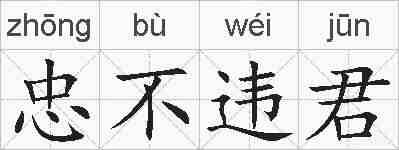 忠不违君的拼音