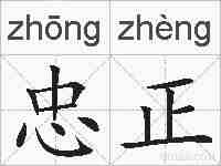 忠正的拼音