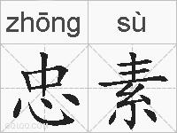 忠素的拼音