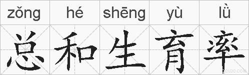 总和生育率的拼音