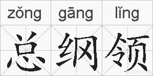 总纲领的拼音