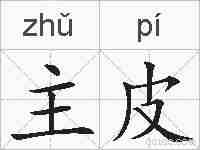 主皮的拼音