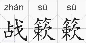 战簌簌的拼音
