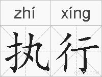 执行的拼音