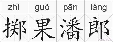 掷果潘郎的拼音