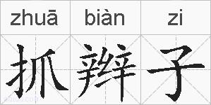 抓辫子的拼音
