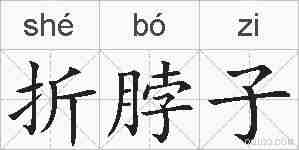 折脖子的拼音