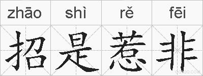 招是惹非的拼音