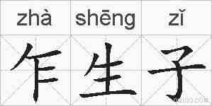 乍生子的拼音
