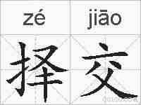 择交的拼音