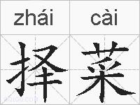 择菜的拼音
