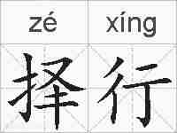 择行的拼音