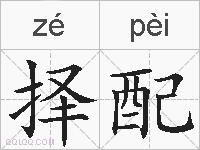 择配的拼音