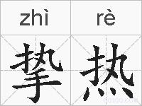 挚热的拼音