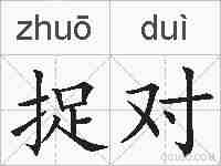 捉对的拼音