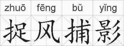 捉风捕影的拼音