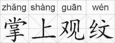 掌上观纹的拼音