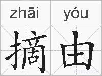 摘由的拼音
