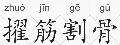 擢筋割骨的拼音