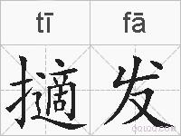 擿发的拼音