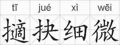 擿抉细微的拼音