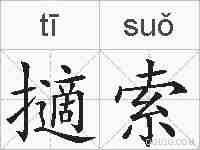 擿索的拼音